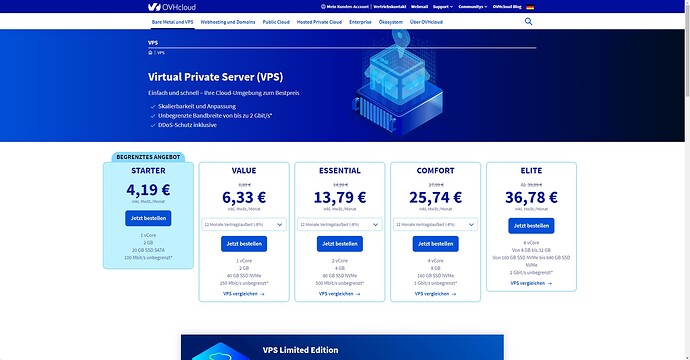 Website von OVH